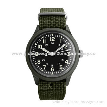 Newly designed plastic watch with nylon band
